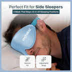 MyHalos® Sleep Mask - Eye Masks for Sleep - 100% Blackout Sleeping Mask for Women, Men & Side Sleepers - 3D Sleeping Eye Mask for Zero Pressure - Award Winning Design, Eyelash Friendly & Breathable