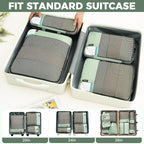 BAGAIL 4 Set/6 Set/8 Set Compression Packing Cubes Travel Accessories Expandable Packing Organizers(HalfMesh, 8-MatchaGreen)