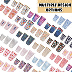 Reusable Insulated Neoprene Iced Coffee Cup Sleeve, Durable Drink Sleeve for Cold Beverages, Beverage Holder for Iced Coffee, Blue Bows
