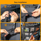 Car Ceiling Cargo Net with 3 Pockets,31.5"x21.6" Car Overhead Storage Mesh Organizer,Double Layer Roof Mesh Camping Overlanding Gear Must Haves Cargo Net,Road Trip Essentials