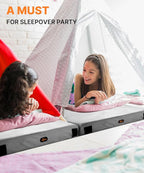 3 Inch GAIALOOP Thick Memory Foam Camping Mattress Sleeping Pad [Car/Tent/Cot] Glamping Portable Floor Mat Roll Up Futon Mattress for Guests Sleepover