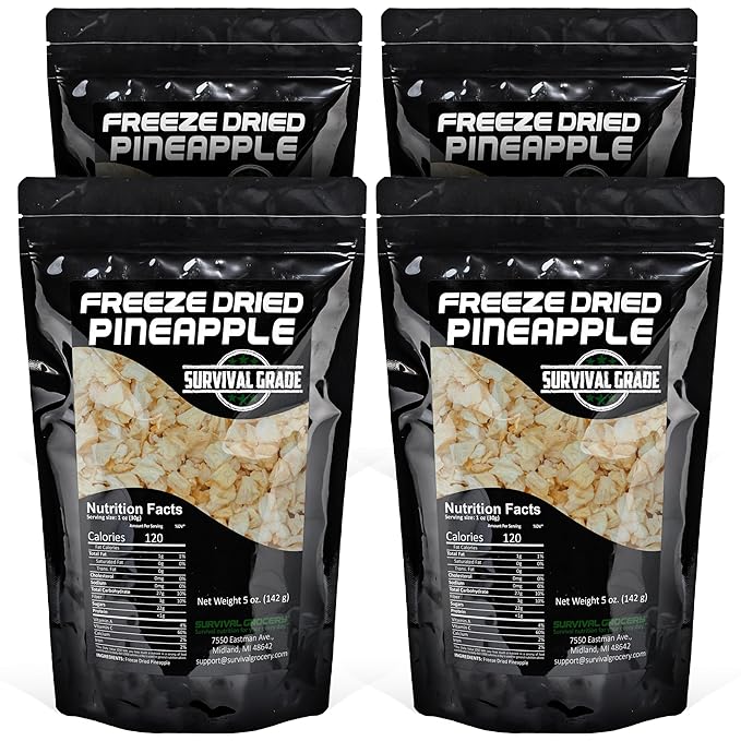 Survival Grocery® - Freeze Dried Pineapple (20 oz./4 Bags)