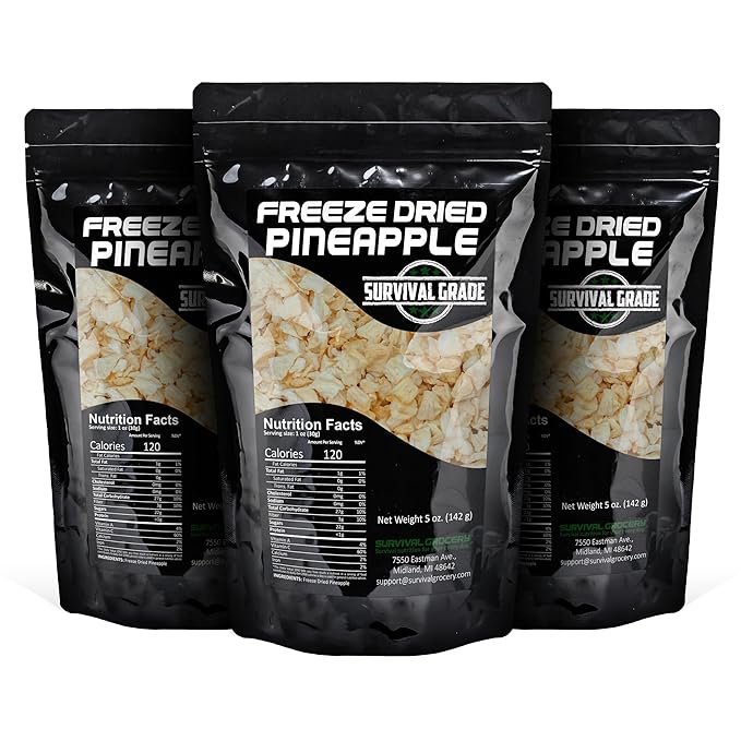 Survival Grocery® - Freeze Dried Pineapple (15 oz./3 Bags)