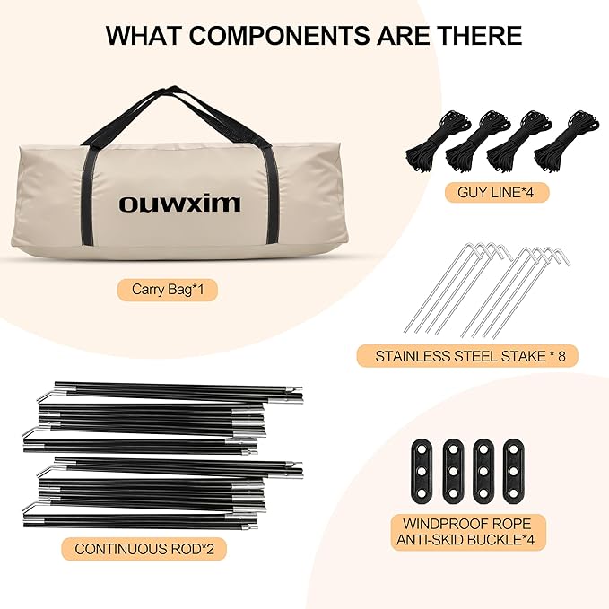 12' X 12' Screen House Room - Camping Screen Tent 8-10 Person&Instant UV Resistant Sun Shelter,Easy to Set up&Mosquito net Tent&Waterproof,Suitable for Family Camping Trip,Backyard,Picnic