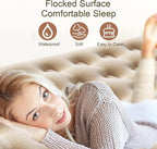 Twin Size Air Mattress – Single Inflatable Bed with Fiber-Tech Support, 10" Height, 300 lbs Capacity, Portable Blow Up Mattress for Camping, Guests & Travel