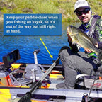 Kayak Paddle & Fishing Net Holder - Track Mount Accessories for Canoe, Paddle Board