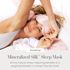 Nodpod Mineralized Silk Gentle Pressure Sleep Mask - Strap-Free, Light-Blocking Design for Sleep, Travel & Relaxation - Weighted Eye Pillow, Machine Washable (Petal)