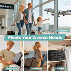 Veken 9/11 Set Compression Packing Cubes for Travel Essentials,Compressible Expandable Large Luggage Suitcase Organizer Bags for Clothing,Durable Space Saver Storage Bags with Toiletry Bags(Black)