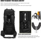 Mardingtop 70L Internal Frame Backpack for Camping,Hiking,Travel,Tactical Backpack with Rain Cover