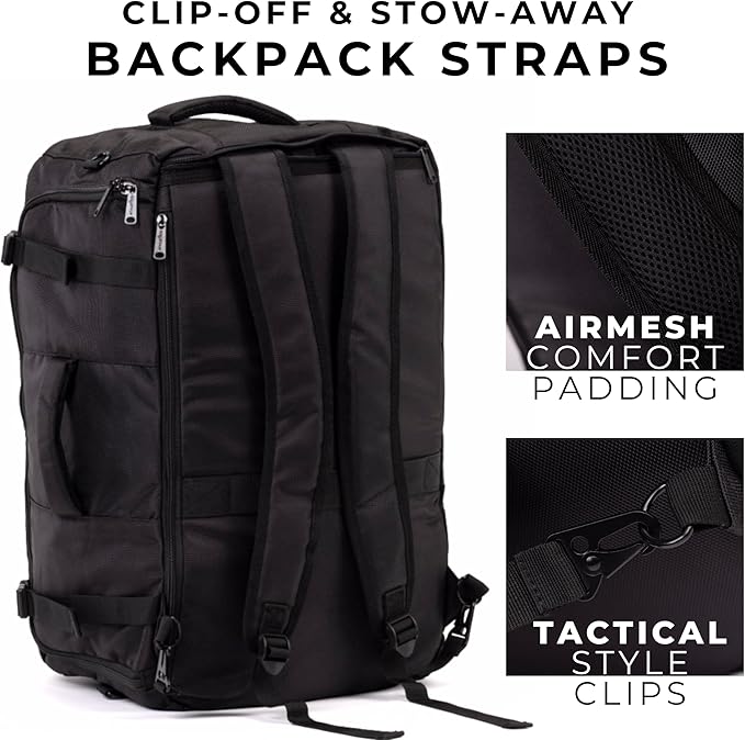 Athletico SneakerBox - Premium Sneaker Travel Duffel Bag/Backpack - For Shoes, Clothes, and Gym (Black)