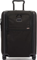 TUMI - Alpha Continental Expandable 4-Wheeled Carry-On Luggage - Compact Travel Suitcase - TSA Lock Tracer - Black