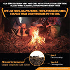 Get a Fully Lit Fire in Just 6-8 Minutes with No Kindling! Lights Wet/Frozen Wood | Plant-Based Fuels Only, Ideal for Cooking. One Starter Per Fire/BBQ. for Campfires, Fire Pit, Grilling, Bonfires