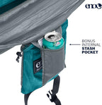 ENO DoubleNest Hammock - Lightweight, Portable, 1 to 2 Person Hammock - for Camping, Hiking, Backpacking, Travel, a Festival, or The Beach - Seafoam/Grey