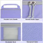 Large Compression Packing Cubes for Travel, 2 Set Compression Bags Travel Cubes for Packing Suitcase Organizer Luggage Organizer Bags Set, Purple