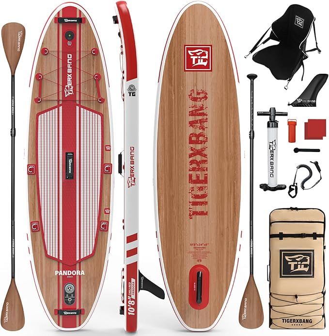 Paddle Board, 10.8' Stand Up Paddle Board with Premium Complete Inflatable SUP Accessories, Extra Wide Paddleboards for Adults & Kids-Pandora Collection