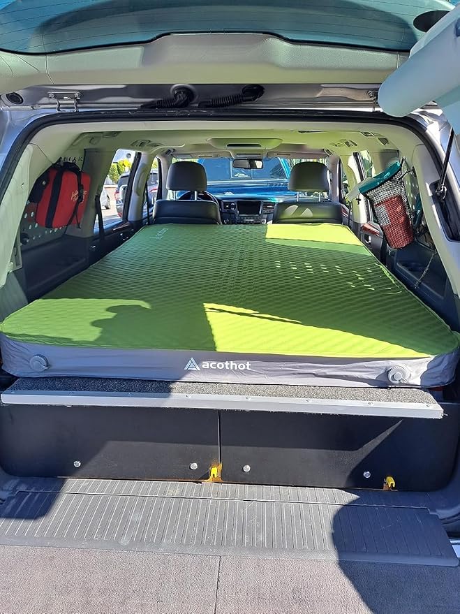 Self-Inflating Sleeping Pad - 4” Ultra-Thick Supportive Foam, Insulated Camping Mattress with Pump Sack for Tent, Car, Truck, Van, Home - Portable Camping Pad for 4-Season Comfort (Double)