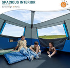 8 Person Instant Cabin Tent, Easy 60 Second Setup Family Tents for Camping, Pop up Camping Tent, Large Waterproof Tents for Outdoor Camping, Spacious Interior, Upgraded Ventilation