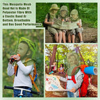 HESTYA 4 Pack Mosquito Head Net Face Mesh Protecting Net for Outdoor Hiking Camping Climbing Mosquito Fly Insects Preventing(Army Green)