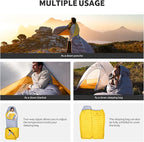 Naturehike 0 Degree Ultralight Down Sleeping Bag for Adults, 650FP Backpacking Cold Weather Sleeping Bag with RDS Down, 28.9℉ for Camping, Hiking, 2025 Model