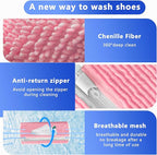 2Pcs Reusable Shoe Washing Machine Bag for Washer and Dryer:Free Up Hands, Prevent Deformation,shoe bag with Zipper Protection Design, Use for all Shoes,Sports Shoes