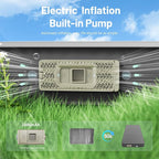 Self Inflating Camping Sleeping Pad, 4" Ultra-Thick Memory Foam Camping Air Mattress Pad with Built-in Electric Pump, 9.5 R-Value Insulated Sleeping Bag Mat Pads for Car Travel Tent Cot