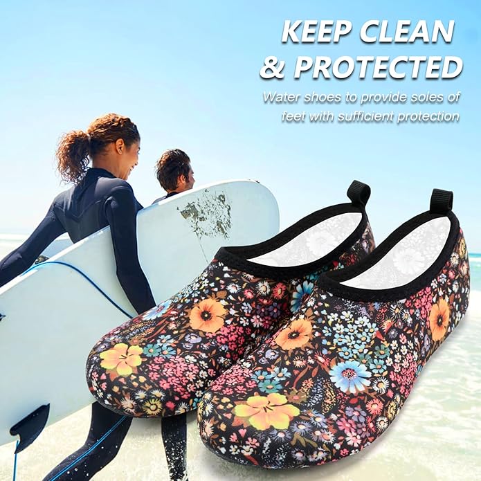 Deevike Water Shoes for Women Men Barefoot Quick-Dry Aqua Socks Slip-on for Beach Swim Surf Yoga Exercise