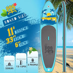 FunWater Inflatable Stand Up Paddle Board with Premium SUP Paddleboard Accessories, Anti-Slip EVA Deck, 11'/10'6'' Paddle Boards for Adults & Youth of All Skill Levels