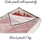 Household Essentials 3364-1 Cotton Canvas Blanket Storage Bags | Natural, Off-White