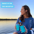 Blank Beer Can Cooler Sleeves (60-Pack) Soft Insulated Beer Can Coolies - HTV Friendly Blank Koolies in Bulk for Beer Cans & Bottles - Coolie Blanks for Vinyl Projects & Wedding Favors (Robins Egg)