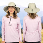 SUN CUBE Wide Brim Sun Hat Men Women, Fishing Hats Sun UV Protection, Mens Hiking Bucket Hat Safari Beach Boonie, UPF 50+