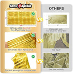 SecuCaptain Survival Emergency Thermal Blankets: Extra Large 84” x63” Space Mylar Blanket Kit for Outdoor Cold Winter Camping Hiking Car Bug Out Bag or First Aid - 4 Pack Gold