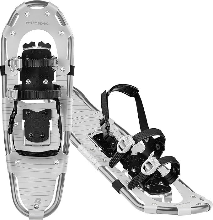 Retrospec Drifter Snowshoe for Men & Women - Aluminum Frames & a Double-Rachet Binding System - Lightweight All Terrain Snow Shoes