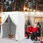 EAGLE PEAK Flex Compact 5x5 Pop-up Canopy Changing Room, Portable Privacy Dressing Room for Indoor Fashion Photoshoots, Camping, or Pool, White