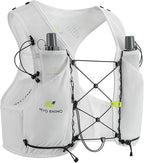 Running Hydration Vest for Women Men, Lightweight Water Vest with 2 TPU 250ML Soft Flask, Adjustable Chest Straps Runners Vest for Trial Hiking Cycling Jogging Marathon