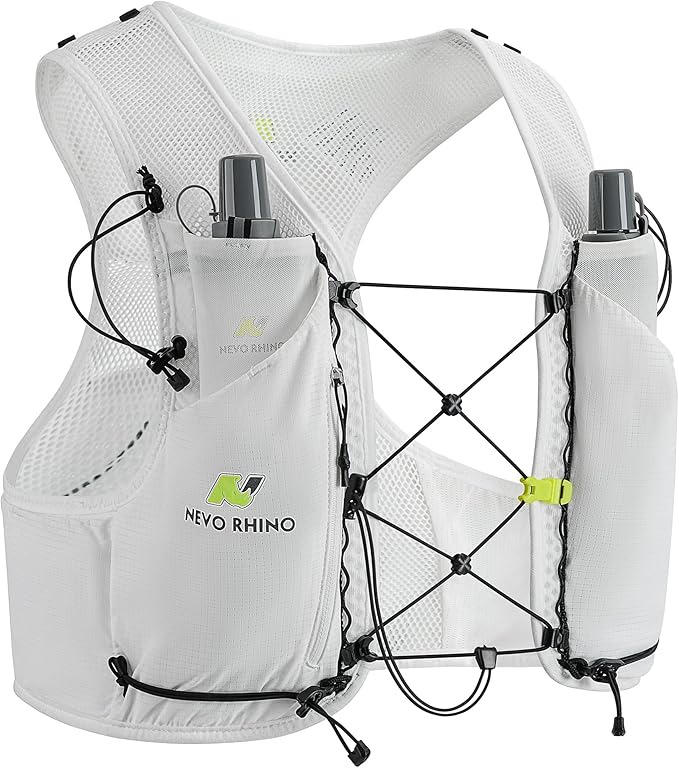 Running Hydration Vest for Women Men, Lightweight Water Vest with 2 TPU 250ML Soft Flask, Adjustable Chest Straps Runners Vest for Trial Hiking Cycling Jogging Marathon