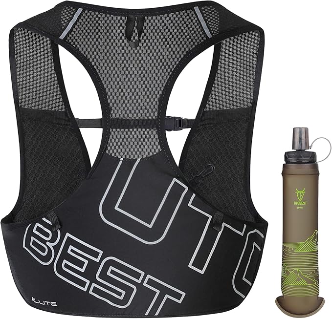 UTOBEST Running Vest for Women Men, Ultra-Light Minimalist Hydration Vest, Breathable Reflective Running Gear for Trail Hiking Jogging