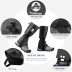 Leg Gaiters Waterproof and Adjustable Snow Boot Gaiters One Size for Hiking,Walking,Hunting,Backpacking and Outdoor Climbing for Men and Women