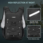 BOVIP Lightweight Hydration Back,15L Multipurpose Hiking Backpack with 1.5L Water Bladder ,Hydro Water Daypack for Cycling Hiking Rave for Men Women