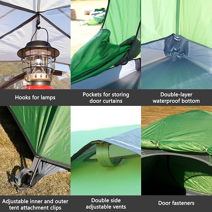 Camping Tent Portable Waterproof Instant Camping Tent with 1-Minute Setup Lightweight Tent for Camping Beach Outdoor Travel Backyard