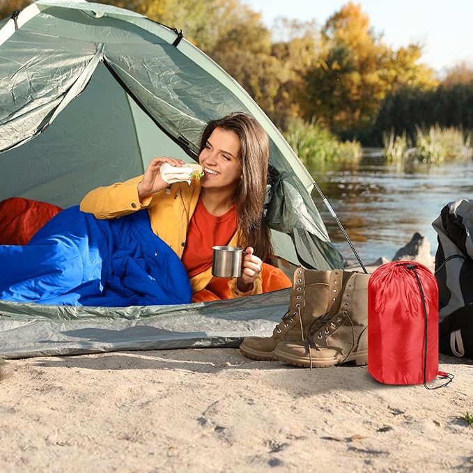 Tudomro 2 Pcs Camping Sleeping Bag for Adults, Lightweight Packable Waterproof Camping Gear Equipment to Keep Warm for Spring Summer Fall Indoor Outdoor Backpacking Hiking Travel