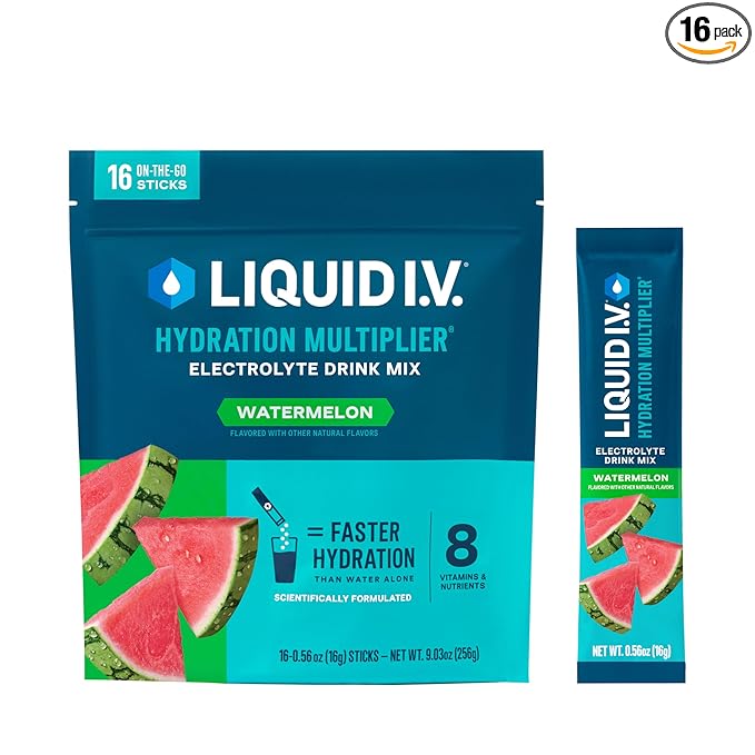 Liquid I.V.® Hydration Multiplier® - Watermelon | Electrolyte Powder Drink Mix | 1 Pack (16 Servings)