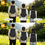 Seektop 15L Small Hiking Backpack for Women Men, Lightweight Hiking Packable Daypack with Phone Pocket for Travel Camping (Black, 15L)