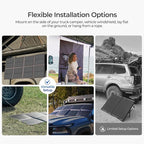 Renogy 200 Watt Solar Panel Blanket, N-Type Portable Foldable Solar Panels, 25% High Efficiency Lightweight 8-Fold Space-Save, QC3.0 USB-A&Type-C Output, For Camping, RV, SUV, Marine, Off-Grid Outdoor