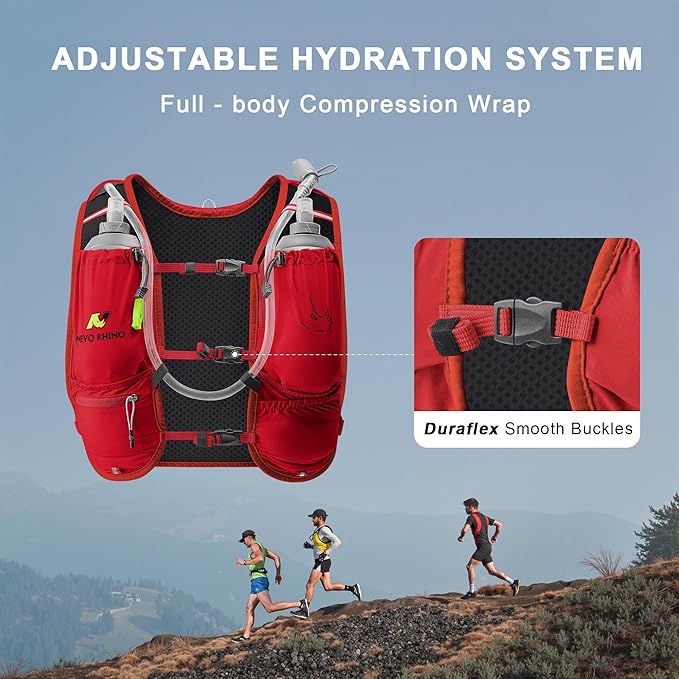 Running Vest with Water Bladder 1.5 Liter, Small Hydration Water Vest, Lightweight Hydration Pack Multi-Pocket 11x - for Hiking Race Trail Marathon for Women Men