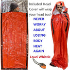 Emergency Sleeping Bags 2 Pack | Portable Emergency Blanket Survival Gear