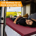 CYMULA Camping Cot Mattress 2in Memory Foam Sleeping Pad,Soft Warm Non-Slip Camping Mattress Topper with Retaining for Adults,Portable Roll up Pad for Travel(75 x30)（only Mattress）