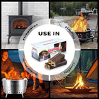 Fire Logs Fireplace Logs - Compressed Natural Bamboo Logs Fires tarter Bamboo Fire Log for Campfire, Fireplace, Wood Stove, Fire Pit, Indoor & Outdoor Pack of 4/2-Hour Burn