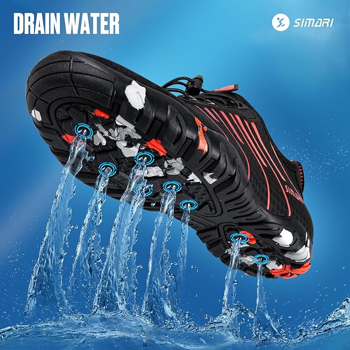 SIMARI Water Shoes for Women Men - Barefoot Quick-Dry Aqua Socks | Lightweight Swim Shoes for Surfing, Swimming, Beach Sports, Kayaking, Diving | Non-Slip Design