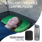 Sea to Summit Aeros Premium Inflatable Travel Pillow, Deluxe (22 x 14), Grey