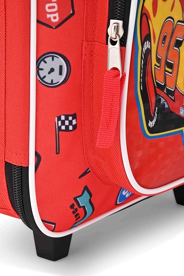 Fast Forward Cars Luggage 16" Soft Side Wheeled Pilot Case- Rolling Suitcase 16x12x5